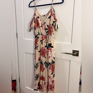 Light pink floral maxi dress size XS